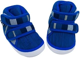 Soft Baby Bootie | Royal Blue Striped